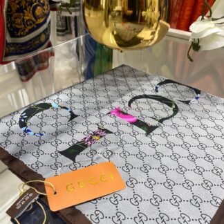 Gucci İthal Vual İpek Şal - Kahve - Organic ScarfsOrganic Scarfs