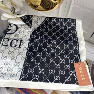 Gucci İthal Vual İpek Şal - Siyah - Organic ScarfsOrganic Scarfs