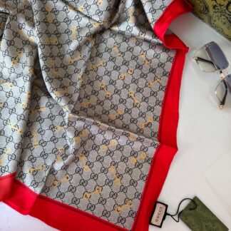Gucci Kırmızı İthal İpek Eşarp 55467
