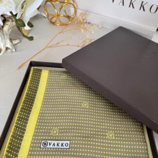 Vakko Puantiye Desen Pamuk Soft Eşarp 26489 - Haki