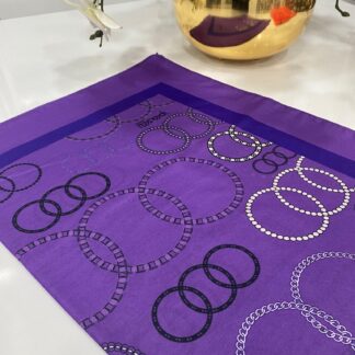 Halka Desen Pamuk Şal - Mürdüm - Organic ScarfsOrganic Scarfs