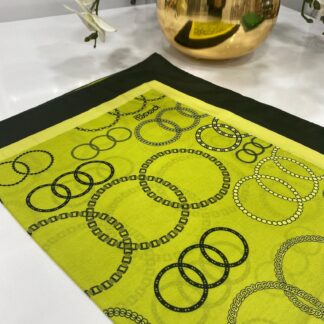 Halka Desen Pamuk Şal - Yağ Yeşili - Organic ScarfsOrganic Scarfs