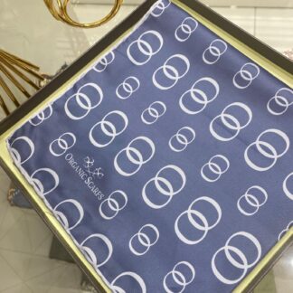Halka Desen Twill İpek Eşarp - Antrasit - Organic ScarfsOrganic Scarfs