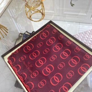Halka Desen Twill İpek Eşarp - Bordo - Organic ScarfsOrganic Scarfs