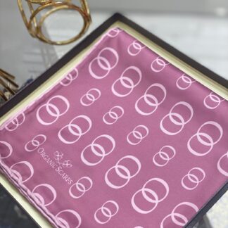 Halka Desen Twill İpek Eşarp - Gül Kurusu - Organic ScarfsOrganic Scarfs