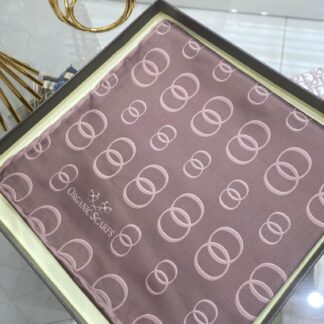 Halka Desen Twill İpek Eşarp - Mocha - Organic ScarfsOrganic Scarfs