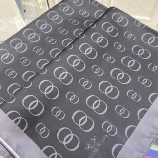 Halka Desen Twill İpek Şal - Antrasit - Organic ScarfsOrganic Scarfs
