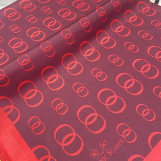 Halka Desen Twill İpek Şal - Bordo - Organic ScarfsOrganic Scarfs