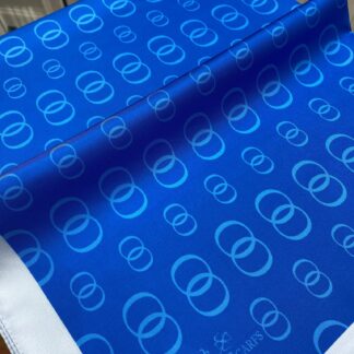 Halka Desen Twill İpek Şal - İndigo - Organic ScarfsOrganic Scarfs