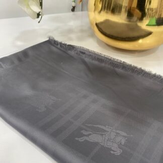 Hermes Desenli İpeksi Jakar Şal - Antrasit - Organic ScarfsOrganic Scarfs