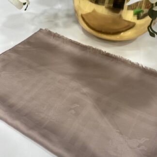 Hermes Desenli İpeksi Jakar Şal - Vizon - Organic ScarfsOrganic Scarfs