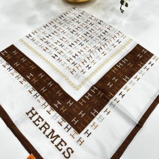 Hermes İpek Eşarp - Kahverengi - Organic ScarfsOrganic Scarfs