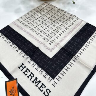 Hermes İpek Eşarp - Siyah/Bej - Organic ScarfsOrganic Scarfs