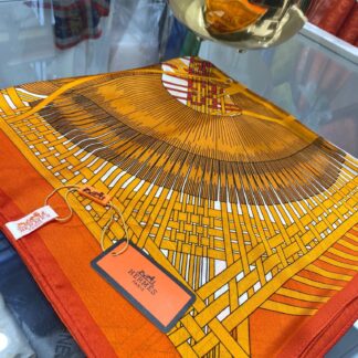 Hermes İthal Vual İpek Şal - Turuncu - Organic ScarfsOrganic Scarfs