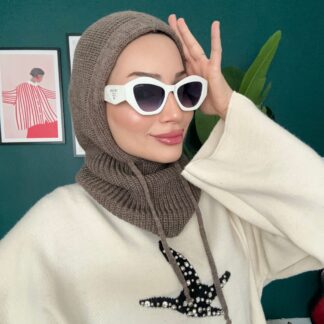 Triko Başlık Balaclava 25801 - Latte