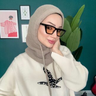 Triko Başlık Balaclava 25801 - Vizon