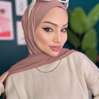 Organic Scarfs Tesettür Penye Şal Hijap Modeli - Vizon