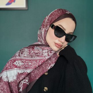 Etro Desen Pamuk İpek Şal 49733 - Bordo