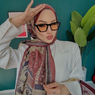 Etnik Desen Pamuk Soft Şal 83923 - Hardal