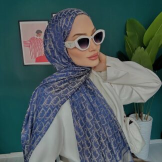 Dior Çift Taraflı İtalyan Jakar İpek Şal 96518 – Vizon