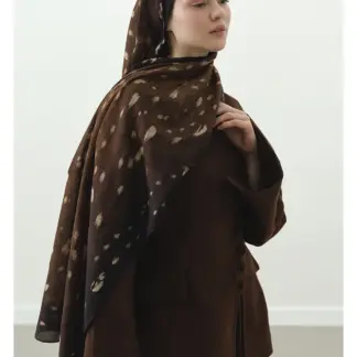 Fawn Ceylan Desen Şal -Kahve