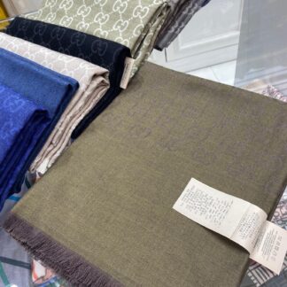 İTHAL A+++ Yün İpek Çift Taraflı Marka Şal - Haki-Kahve - Organic ScarfsOrganic Scarfs