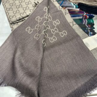 İTHAL A+++ Yün İpek Çift Taraflı Marka Şal - Kahverengi - Organic ScarfsOrganic Scarfs