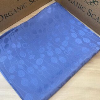 İthal Jakar Salkım Desen - Açık İndigo - Organic ScarfsOrganic Scarfs