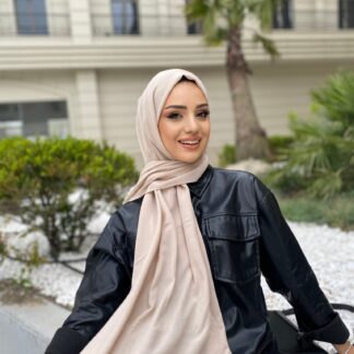 İthal Pamuk Soft Krinkıl Şal - Bej - Organic ScarfsOrganic Scarfs