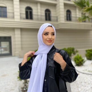 İthal Pamuk Soft Krinkıl Şal - Beyaz - Organic ScarfsOrganic Scarfs