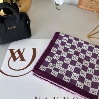 Vakko Dama Desen Twill Eşarp 614421 - Mor