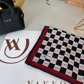 Vakko Dama Desen Twill Eşarp 614421 - Bordo