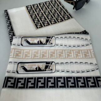 Fendi İpeksi Eşarp 241351 - Açık Bej