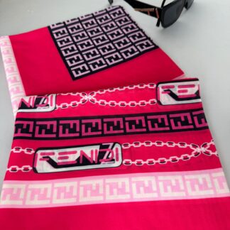 Fendi İpeksi Eşarp 241351 - Nar Çiçeği