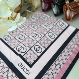 Gucci Krep İpek Eşarp 44125 - Pembe