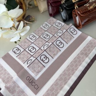 Gucci Krep İpek Eşarp 44125 - Latte