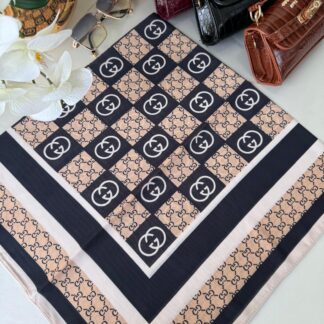 Gucci Krep İpek Eşarp 44125 - Soft Vizon