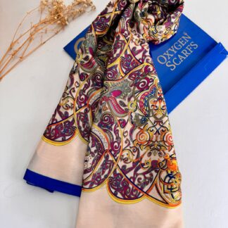 Hermes Etnik Pamuk Soft Şal 61531 - Saks