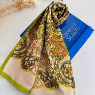 Hermes Etnik Pamuk Soft Şal 61531 - Fıstık