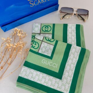 Gucci Krep İpek Eşarp 44125 - Lime
