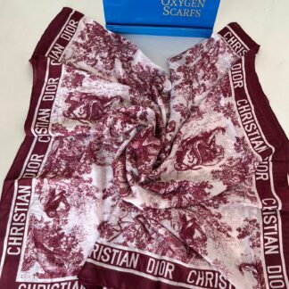 Dior İthal Vual İpek Şal 014461 - Bordo