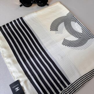 Chanel İthal Vual İpek Şal 014461 - Ekru