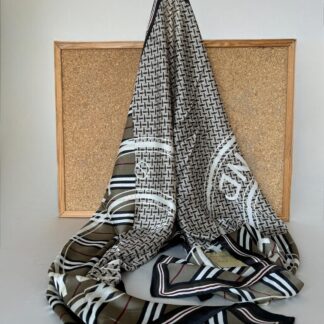 Burberry İthal Vual İpek Şal 014461 - Acı Kahve