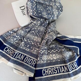 Dior İthal Vual İpek Şal 44983 - Saks