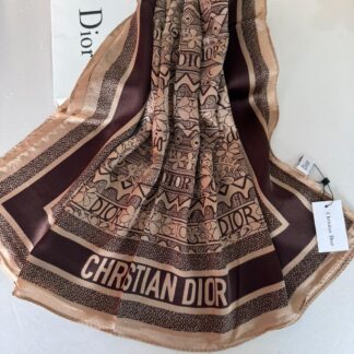 Dior İthal Vual İpek Şal 88926 - Kahve