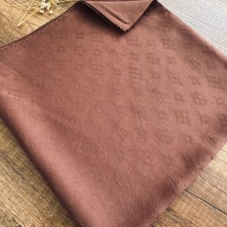 LV Krep Kraş Jakar Eşarp 50971 - Acı Kahve