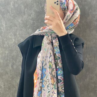 Etro Etnik Desen Pamuk Soft Şal 38630 - Bej