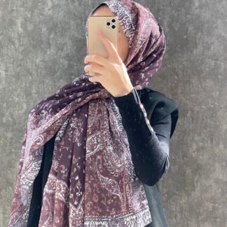 Etro Etnik Desen Pamuk Soft Şal 37631 - Vişne