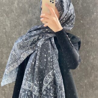 Etro Etnik Desen Pamuk Soft Şal 37631 - Antrasit