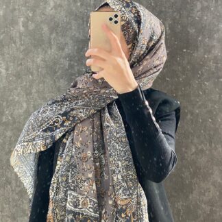 Etro Etnik Desen Pamuk Soft Şal 37631 - Bademi